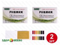 Лакмусовая бумага (pH тест) 80 полосок от 1 до 14 pH (упаковка 2 шт.)