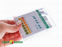 фото Индикаторная бумага (pH тест) 100 полосок, пластиковый бокс, от 4.5 до 9