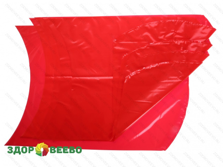 Пакет для созревания и хранения сыра термоусадочный 425х550 мм, цвет красный, дно круглое, упаковка 5 шт.