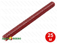 фото Целлюлозная дымопроницаемая сосисочная оболочка, диаметр 24 мм, длина 25 м, бесцветная с красными полосками