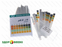 фото Лакмусовая бумага (pH тест) 100 полосок, пластиковый бокс, от 1 до 14 pH