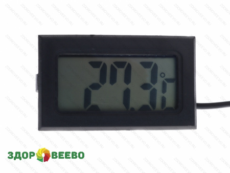 Цифровой электронный термометр от -50°C до +110°C, с водонепроницаемым гибким зондом длиной 1 метр