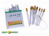 фото Индикаторная бумага (pH тест) 100 полосок, пластиковый бокс, от 4.5 до 9