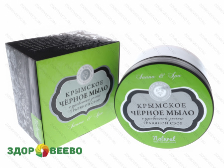 Крымское черное мыло "Травяной сбор", 270 гр
