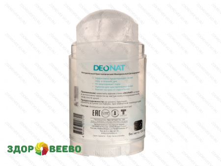 Мин. Дезодор."Кристалл-ДеоНат" чистый, стик плоский вывинчив. (twistup) 100 гр, цельный фото Мин. Дезодор."Кристалл-ДеоНат" чистый, стик плоский вывинчив. (twistup) 100 гр, цельный