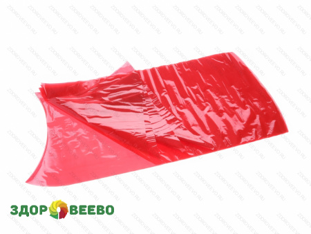 Пакет для созревания и хранения сыра термоусадочный 280х550 мм красный, дно круглое, упаковка 5 шт.