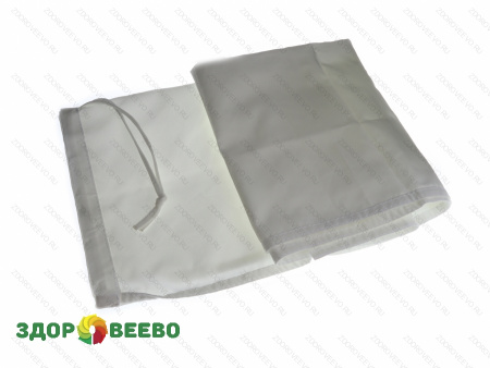 Мешок лавсановый со шнурком прямоугольный 48х80 для фильтрации молока ( плотность 125 г/м.кв.)