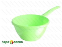 Ковш для сырного зерна с ручкой на 1,8 л (пластик) салатовый