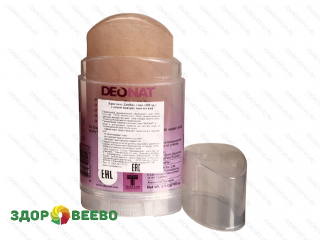 фото Мин. дез."Кристалл-ДеоНат"с соком МАНГОСТИНА, стик,  100 гр розовый, вывинчивающийся twist-up