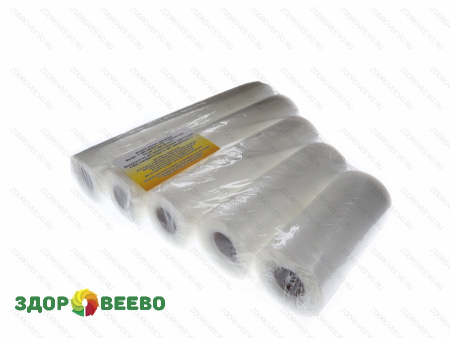 Набор рулонных пакетов для вакууматора (рифленые), 5 рулонов фото Набор рулонных пакетов для вакууматора (рифленые), 5 рулонов