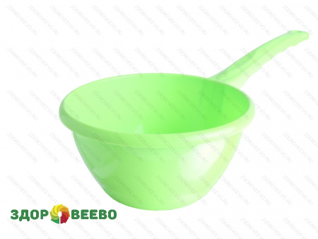 фото Ковш для сырного зерна с ручкой на 1,8 л (пластик) салатовый