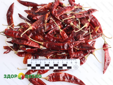фото Перец красный Чили стручковый, с плодоножкой, пакет 30 г
