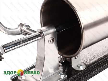 фото Шприц колбасный на 3 кг. Горизонтальный. MasterFeng. 4 стальные насадки+4 пластиковые насадки