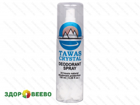 Минеральный квасцовый дезодорант Tawas Crystal (Кристалл Свежести) спрей, Бутылочка с помпой 125 мл, 30 гр сухих гранул