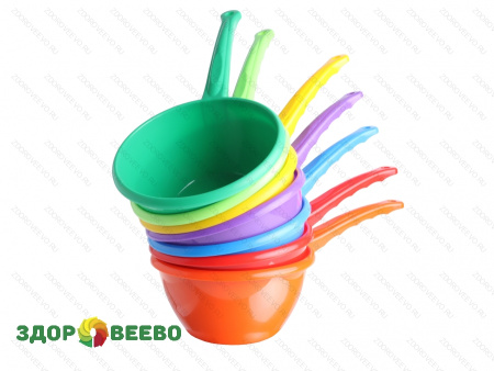 фото Ковш для сырного зерна с ручкой на 1,8 л (пластик) салатовый