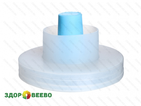 фото Крышка винная с гидрозатвором на банку, голубая