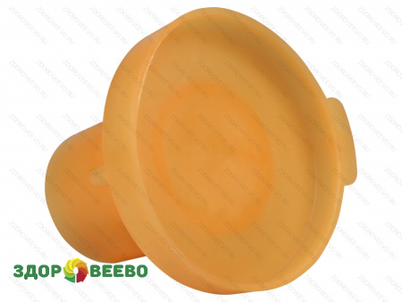 фото Крышка на банку с гидрозатвором, оранжевая, с трубкой