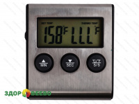 фото Кухонный электронный таймер-термометр от -50°C до +300°C с выносным стальным щупом