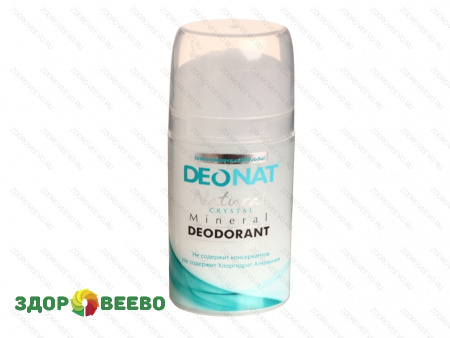 фото Мин. Дезодор."Кристалл-ДеоНат" чистый, стик овал. узкий выдвиг.100 гр , цельный