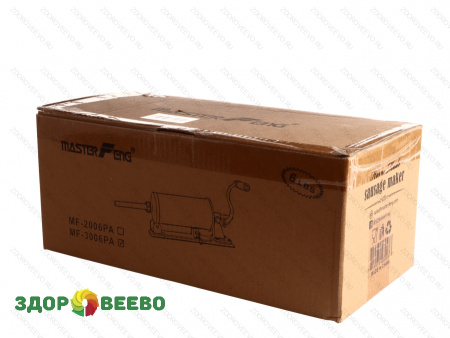 фото Шприц колбасный на 3 кг. Горизонтальный. MasterFeng. 4 стальные насадки+4 пластиковые насадки