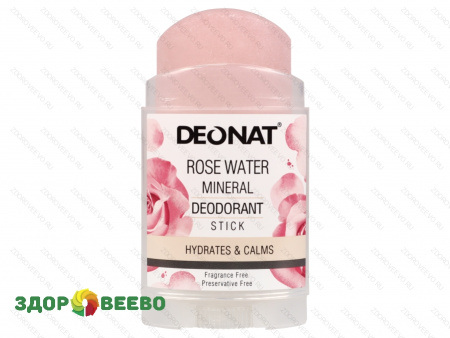 фото Кристалл "ДеоНат" КАЛИЕВЫЕ квасцы с розовой водой, 100 гр.