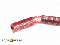 фото Целлюлозная дымопроницаемая сосисочная оболочка Nojax, диаметр 24, длина 70 ft, бесцветная с красной полосой