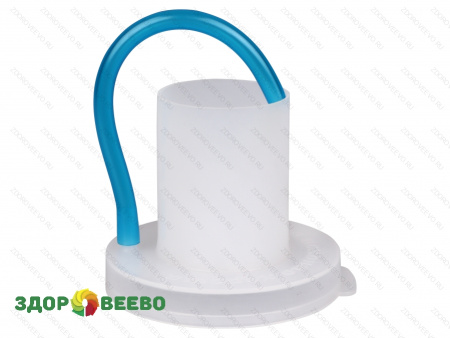 фото Крышка на банку с гидрозатвором, белая, с трубкой