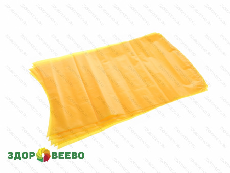 Пакет для созревания и хранения сыра термоусадочный 250х400 мм, цвет жёлтый, дно круглое, упаковка 5 шт.