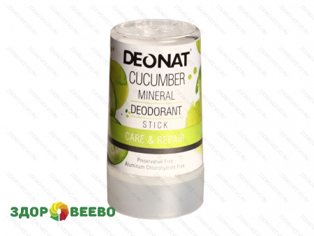 Дезодорант-Кристалл "ДеоНат" с экстрактом огурца, стик, 40 гр