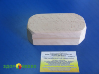 фото Форма для масла, деревянная, с рисунком коровы, прямоугольная, на 250 грамм