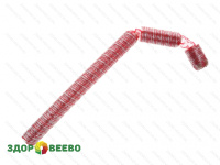 фото Целлюлозная дымопроницаемая сосисочная оболочка Viskase Nojax, диаметр 24,5 мм, длина 28,95 м, бесцветная с красной полосой