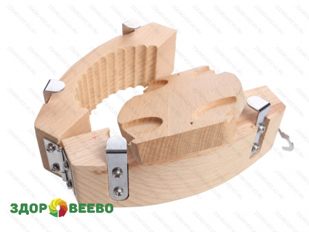 фото Форма для масла, деревянная, с рисунком цветка, овальная, на 80 грамм