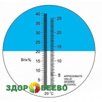 фото Рефрактометр для вина 0-25% и сахара 0-40 brix с АТС в пластиковом боксе