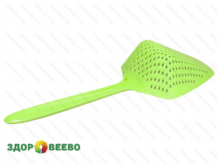 фото Ложка-дуршлаг для сырного зерна (зеленая)