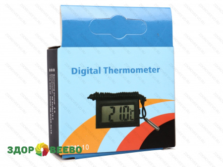 фото Цифровой электронный термометр от -50°C до +110°C, с водонепроницаемым гибким зондом длиной 1 метр