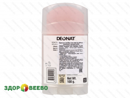 фото Кристалл "ДеоНат" КАЛИЕВЫЕ квасцы с розовой водой, 100 гр.