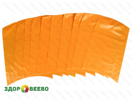 фото Пакет для созревания и хранения сыра термоусадочный 250х400 мм, цвет жёлто-оранжевый, дно круглое, упаковка 10 шт.