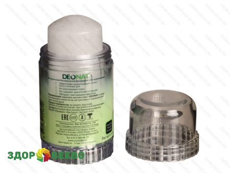 фото Мин. дез."Кристалл-ДеоНат"с экстрактом АЛОЕ с глицерином, стик, выдвиг.на винт.основе 80 гр