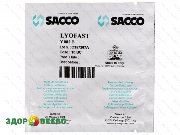 фото Закваска термофильная Lyofast Y 082 B 10UC (на 250 - 2000л, Sacco)