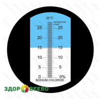 фото Рефрактометр для определения солености от 0 до 28%, с АТС в пластиковом боксе