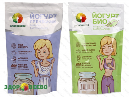 фото Закваски для йогурта Греческий и Биойогурт 20 стиков (по 10 шт каждого)