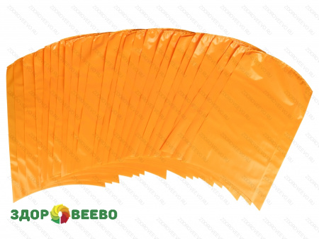 фото Пакет для созревания и хранения сыра термоусадочный 250х400 мм, цвет жёлто-оранжевый, дно круглое, упаковка 25 шт.