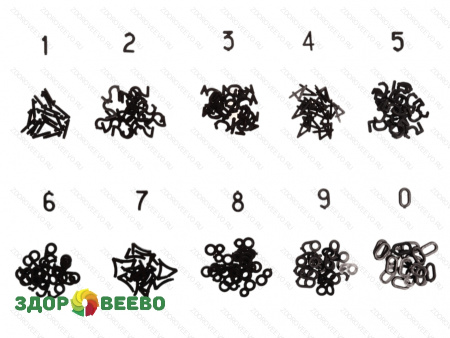 фото Цифры для маркировки сыра 200 шт. (от 0 до 9 по 20 шт.)