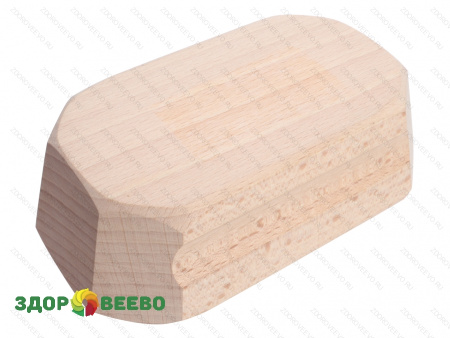 фото Форма для масла, деревянная, с рисунком коровы, прямоугольная, на 125 грамм