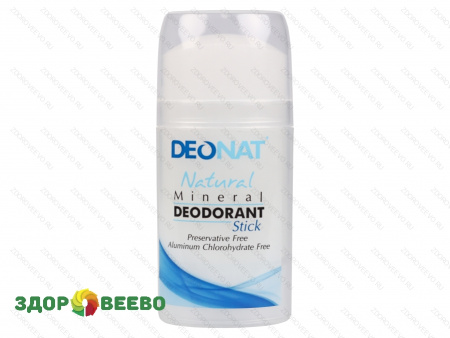 фото Мин. Дезодор."Кристалл-ДеоНат" чистый, стик овальный узкий выдвигающ (pushup) 100 гр