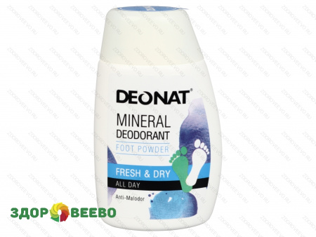 фото Минеральный дезодорирующий порошок  "Кристалл-ДеоНат"  для ног.