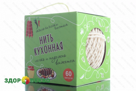 Нить кулинарная, х/б , 60м в коробке фото Нить кулинарная, х/б , 60м в коробке