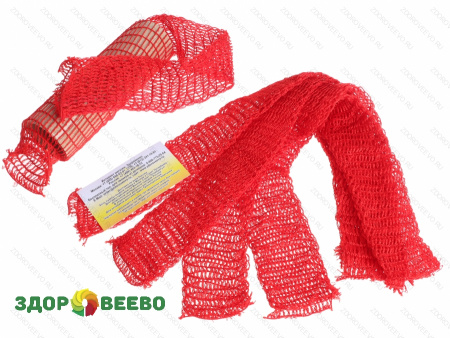 фото Сетка для колбасы 125х36, красная, длина 50 см, упаковка 5 штук