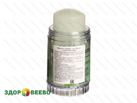 фото Мин. дез."Кристалл-ДеоНат"с натуральным соком АЛОЕ, стик, 80 гр, зеленый