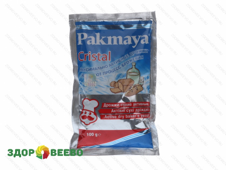 Дрожжи сухие Пакмайя Cristal для самогона и выпечки, пакет 100 г (на 25 кг браги, Pakmaya Турция)